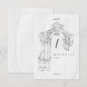 Elegante moderne Romaanse minimalistische tafel Ka (Voorkant / Achterkant)