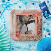 Elegante moderne romantische bruiloft papieren bordje (Feest)