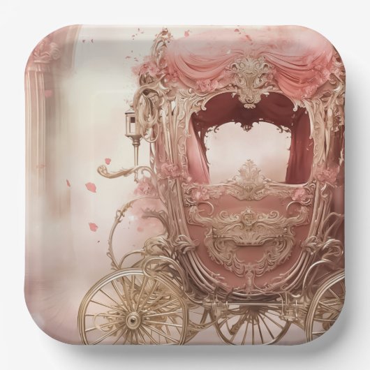 Elegante moderne romantische bruiloft papieren bordje (Voorkant)