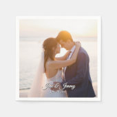 Elegante moderne romantische bruiloft uitnodiging servet (Voorkant)