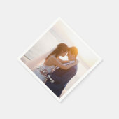 Elegante moderne romantische bruiloft uitnodiging servet (Hoek)