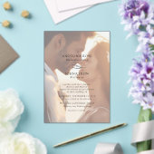 Elegante moderne romantische foto bruiloft acryl uitnodigingen (Insitu (Huwelijk))