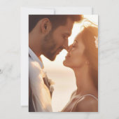 Elegante moderne romantische foto bruiloft kaart (Achterkant)