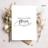Elegante Moderne Romantische Trouwmenu, Script Menu