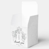 Elegante moderne Romeinse minimalistische bruiloft Bedankdoosjes (Geopend)