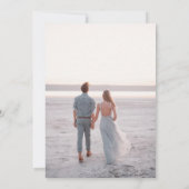 Elegante Moderne Rood & Wit Eenvoudige Trouwfoto Save The Date (Achterkant)