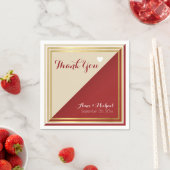 Elegante & Moderne roodachtige bruiloft Servet (Insitu)