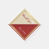 Elegante & Moderne roodachtige bruiloft Servet (Hoek)