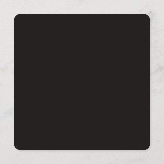 Elegante moderne rook zwart bruiloft menu (Achterkant)