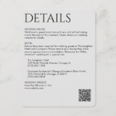 Elegante Moderne Rook Zwart Details Informatiekaartje (Voorkant)