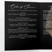 Elegante moderne rouw-/herdenkingsdienst met 8 fot drieluik programma (Binnenzijde eerst)
