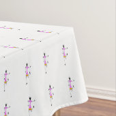 Elegante, moderne roze Afrikaanse kunst, dansende Tafelkleed (Voorbeeld)