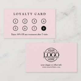 Elegante moderne roze bedrijf logo klantenkaartje