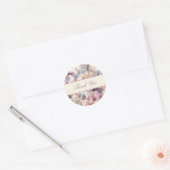 Elegante moderne roze bloemen bedankbriefjes ronde sticker (Envelop)