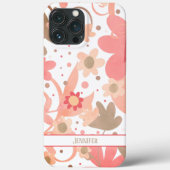 Elegante Moderne Roze Bloemen Meisje Inspirivity N Case-Mate iPhone Case (Achterkant)