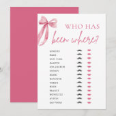 Elegante moderne roze boog die waar spel is gewees kaart (Voorkant / Achterkant)