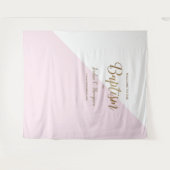 Elegante moderne roze doopfoto-achtergrond wandkleed (Voorkant (horizontaal))