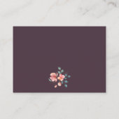 Elegante Moderne Roze en Gouden Bloemen QR Code RS Informatiekaartje (Achterkant)