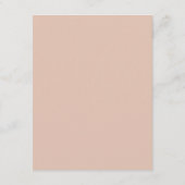 Elegante moderne roze en witte huwelijksreceptie informatiekaartje (Achterkant)