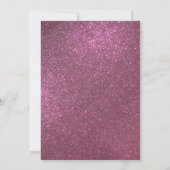 Elegante moderne roze glitter dikke rand Sweet 16 Kaart (Achterkant)