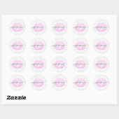 Elegante moderne roze glitter lippen wit marmer ronde sticker (Vel)