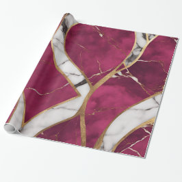 Elegante moderne roze, goud, wit marmer luxe cadeaupapier