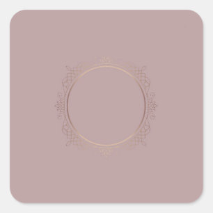 Elegante Moderne Roze Gouden Blanco Sjabloon Trend Vierkante Sticker