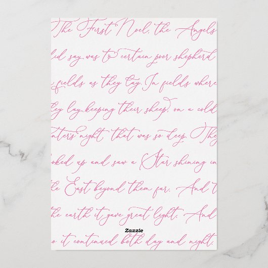 Elegante moderne roze gouden folie foto kerst Kaar Folie Feestdagenkaart (Achterkant)