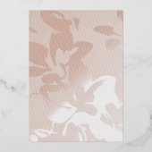 Elegante moderne roze gouden folie uitnodiging (Achterkant)