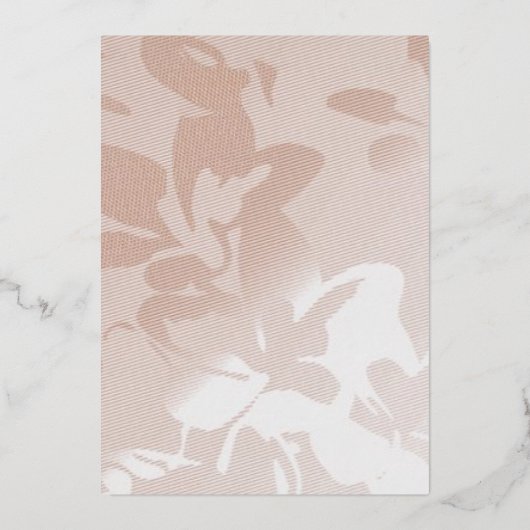 Elegante moderne roze gouden folie uitnodiging (Achterkant)