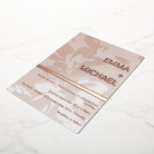 Elegante moderne roze gouden folie uitnodiging (Gedraaid)