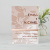 Elegante moderne roze gouden folie uitnodiging (Staand Voorkant)