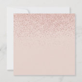 Elegante moderne roze gouden glitter communie kaart (Achterkant)