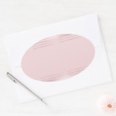 Elegante moderne roze gouden lege sjabloon trendy ovale sticker (Envelop)