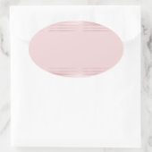 Elegante moderne roze gouden lege sjabloon trendy ovale sticker (Tas)
