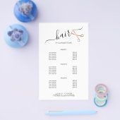 Elegante moderne roze gouden schaar kapper flyer (Enkel)