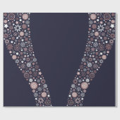 Elegante moderne roze metalen sneeuwvlok cadeaupapier (Vlak)