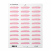 Elegante moderne roze penseelstreek etiket (Full Sheet)