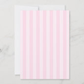Elegante moderne roze rode gestreepte bruiloft kaart (Achterkant)