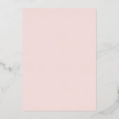 Elegante moderne roze roze gouden save-the-date ka folie uitnodiging (Achterkant)