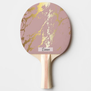 Elegante Moderne Roze Witte Vloeibare Marmeren Naa Tafeltennisbatje