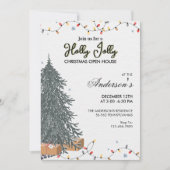 Elegante moderne ruit Kerstfeest uitnodiging (Voorkant)