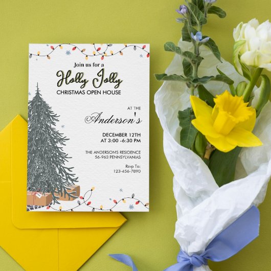 Elegante moderne ruit Kerstfeest uitnodiging