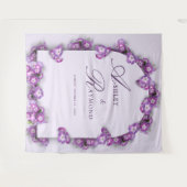 Elegante & Moderne Rustieke Paarse Lila Boog Bloem Wandkleed (Voorkant (horizontaal))