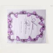 Elegante & Moderne Rustieke Paarse Sering Boog Blo Wandkleed (Voorkant (horizontaal))