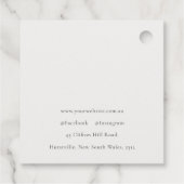 Elegante moderne rustieke tan lederen textuur bedr bedankjes labels (Achterkant)