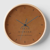 Elegante moderne rustieke tan lederen textuur op m (Voorkant)