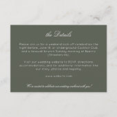 Elegante moderne rustieke wilde bloem bruiloft det informatiekaartje (Voorkant)