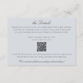 Elegante moderne rustieke wilde bloem bruiloft det informatiekaartje (Voorkant)