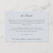 Elegante moderne rustieke wilde bloem bruiloft det informatiekaartje (Voorkant)